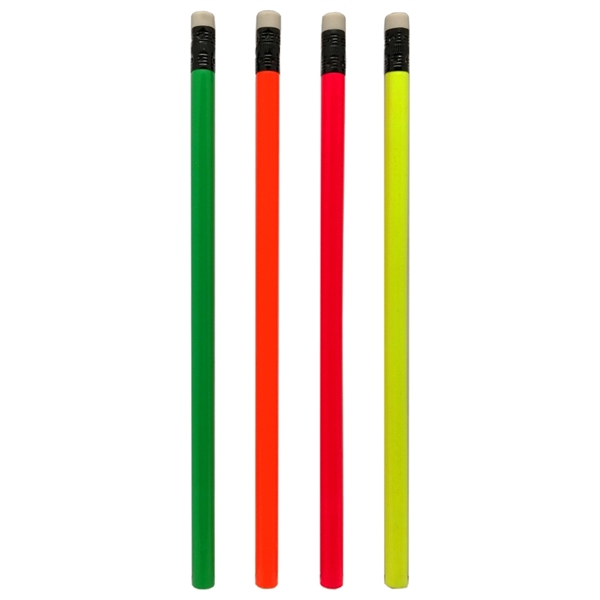 Quality Neon Colored Pencil w/White Eraser - Quality Neon Colored Pencil w/White Eraser - Image 1 of 1