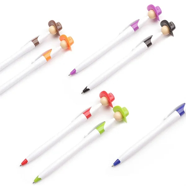 Cowboy Hat Smiley Ballpoint Pens - Cowboy Hat Smiley Ballpoint Pens - Image 3 of 13