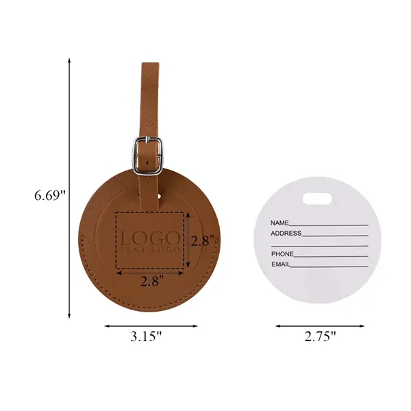 Round Flap Luggage Tags With Logo - Round Flap Luggage Tags With Logo - Image 3 of 22