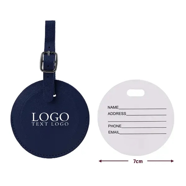 Round Flap Luggage Tags With Logo - Round Flap Luggage Tags With Logo - Image 15 of 22