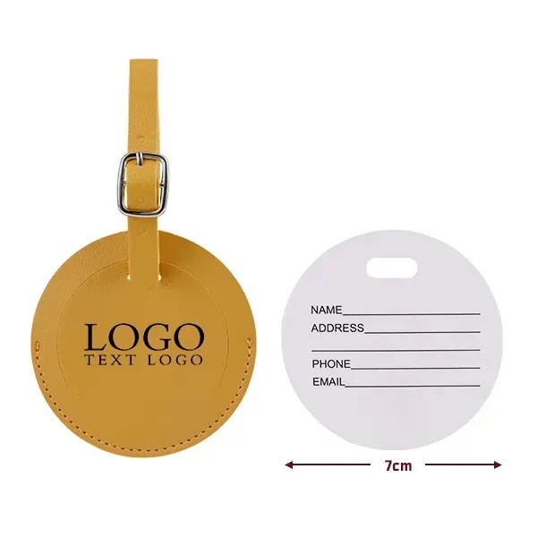 Round Flap Luggage Tags With Logo - Round Flap Luggage Tags With Logo - Image 21 of 22