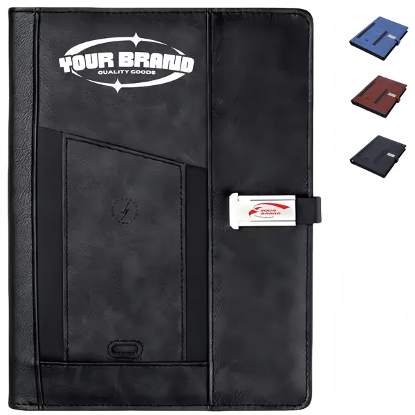 8000ma Power Bank/8G USB Flash Driver A4 Charging Padfolio - 8000ma Power Bank/8G USB Flash Driver A4 Charging Padfolio - Image 0 of 7