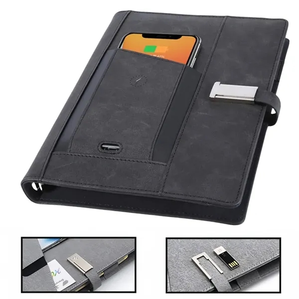8000ma Power Bank/8G USB Flash Driver A4 Charging Padfolio - 8000ma Power Bank/8G USB Flash Driver A4 Charging Padfolio - Image 2 of 7