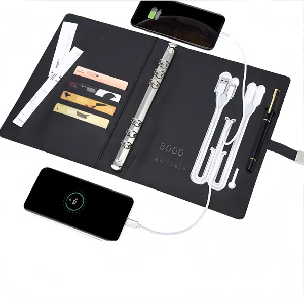 8000ma Power Bank/8G USB Flash Driver A4 Charging Padfolio - 8000ma Power Bank/8G USB Flash Driver A4 Charging Padfolio - Image 4 of 7