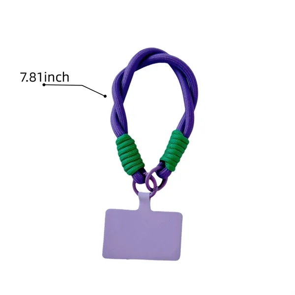 Phone Lanyard Wrist Strap Handmade With Patch Tether Tab - Phone Lanyard Wrist Strap Handmade With Patch Tether Tab - Image 1 of 2