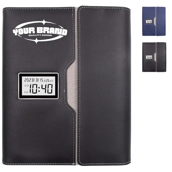 A5 Business Multifunctional Wireless Charging Clock Notebook - A5 Business Multifunctional Wireless Charging Clock Notebook - Image 0 of 5