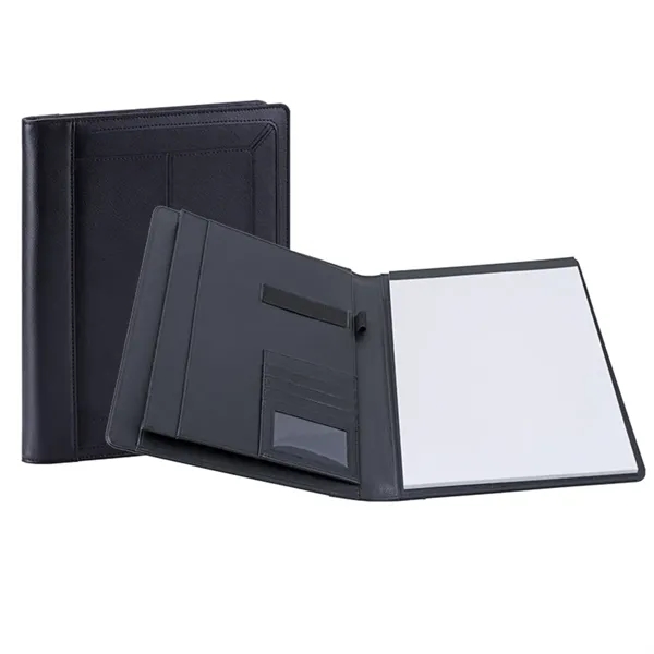 Business Multifunctional Briefcase A4 Leather Folder Zipper - Business Multifunctional Briefcase A4 Leather Folder Zipper - Image 2 of 4