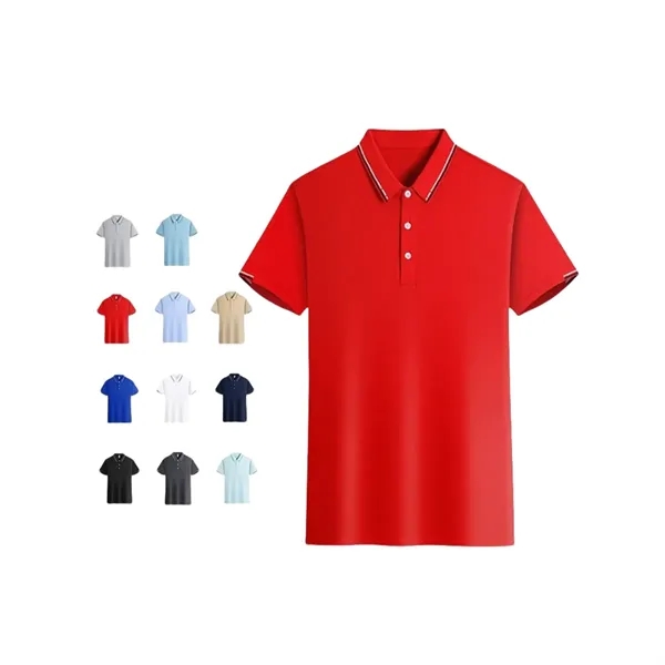 Quick-drying Custom Short-sleeved Work Clothes Polo Shirt - Quick-drying Custom Short-sleeved Work Clothes Polo Shirt - Image 7 of 9