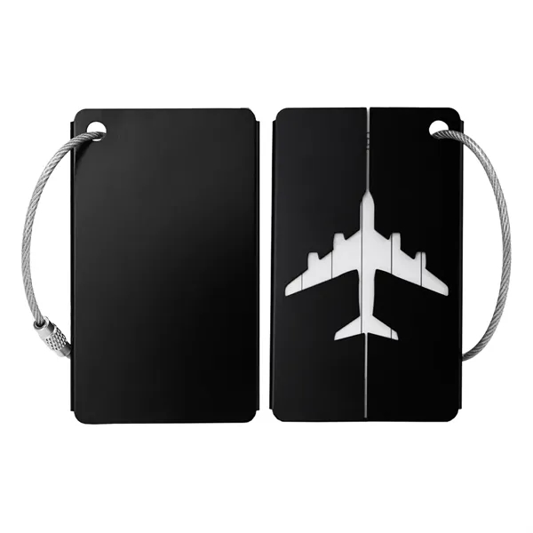 Aluminum Luggage Tags Card Holders with Stainless Steel Loop