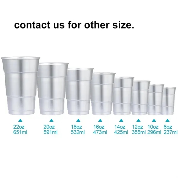 16oz Aluminum Beer Cups - 16oz Aluminum Beer Cups - Image 8 of 8