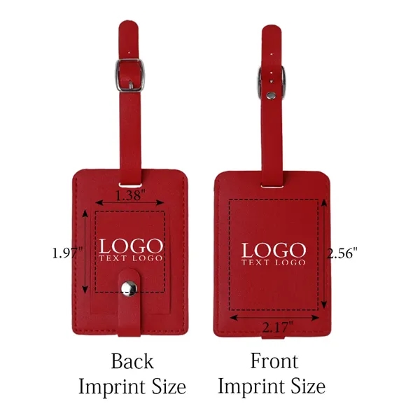 Custom Elegant Leather Luggage Tags with A Classic Buckle Strap