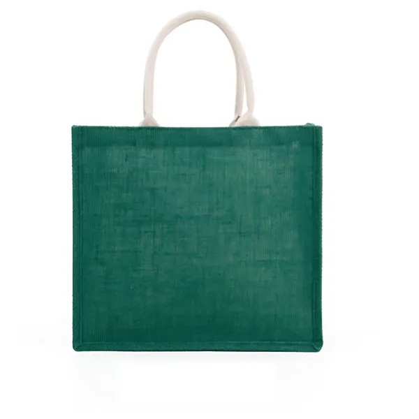 Reusable Burlap Sturdy Rounded Handles Jute Tote Bag - Reusable Burlap Sturdy Rounded Handles Jute Tote Bag - Image 3 of 8