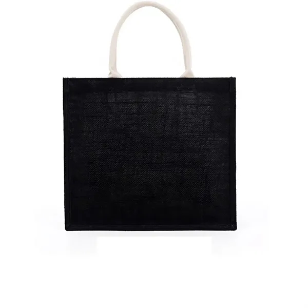 Reusable Burlap Sturdy Rounded Handles Jute Tote Bag - Reusable Burlap Sturdy Rounded Handles Jute Tote Bag - Image 5 of 8