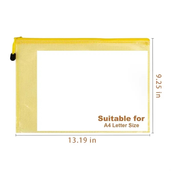 Office school supplies waterproof mesh pouch zipper file bag - Office school supplies waterproof mesh pouch zipper file bag - Image 1 of 4