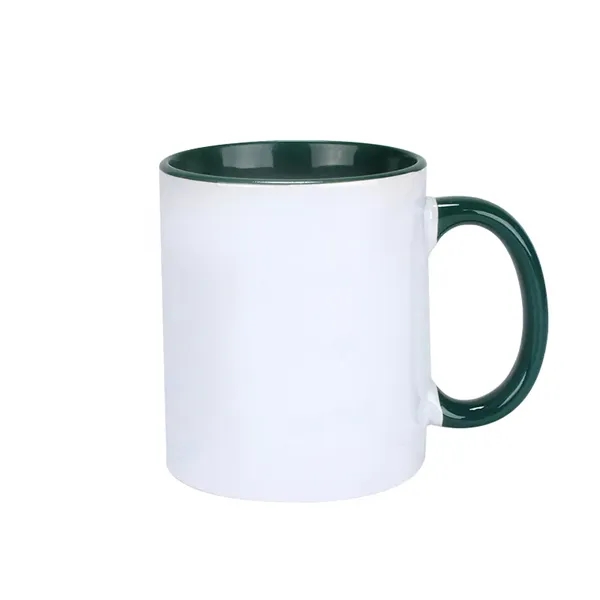 11 OZ Ceramic Mug with Colorful Interior & Handle - 11 OZ Ceramic Mug with Colorful Interior & Handle - Image 1 of 9