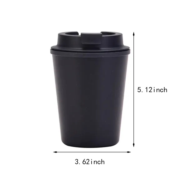 12oz portable leakproof wheat straw coffee cup with lid - 12oz portable leakproof wheat straw coffee cup with lid - Image 1 of 4