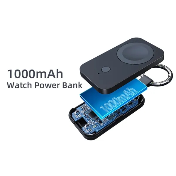 Wireless Charger for Watch 1000mAh Keychain Power Bank - Wireless Charger for Watch 1000mAh Keychain Power Bank - Image 3 of 4