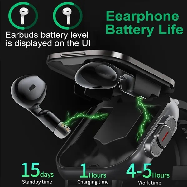 2 in 1 Smart Watch with Earbuds - 2 in 1 Smart Watch with Earbuds - Image 4 of 4