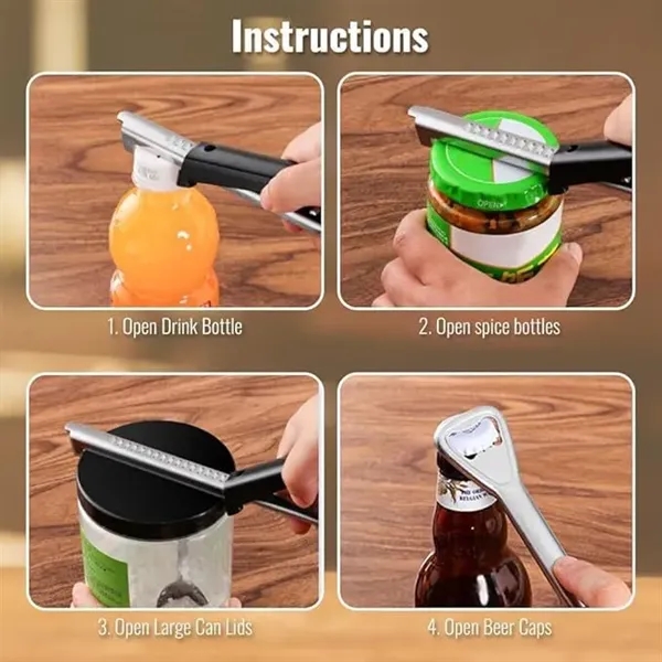 3-in-1 Adjustable Stainless Steel Jar, Bottle, Can Opener - 3-in-1 Adjustable Stainless Steel Jar, Bottle, Can Opener - Image 1 of 6