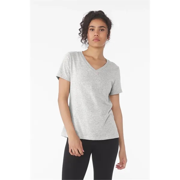 BELLA+CANVAS Women's Relaxed Heather CVC V-Neck Tee