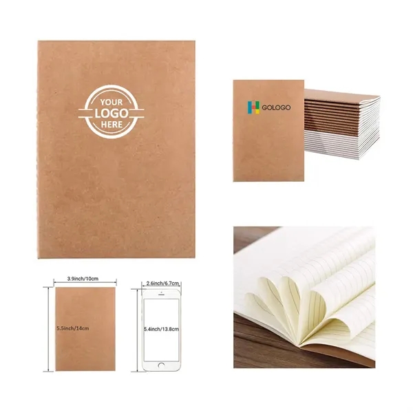 A6 Kraft Cover Journal Lined  Paper Notebook - A6 Kraft Cover Journal Lined  Paper Notebook - Image 0 of 4