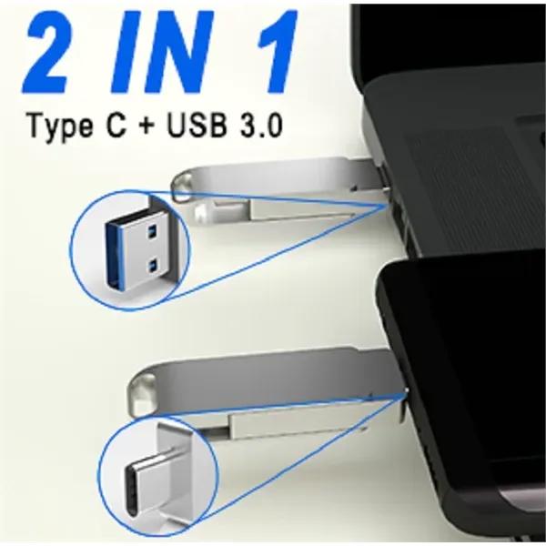 64GB High-Speed Type-C Memory Stick OTG USB Flash Drive - 64GB High-Speed Type-C Memory Stick OTG USB Flash Drive - Image 2 of 3
