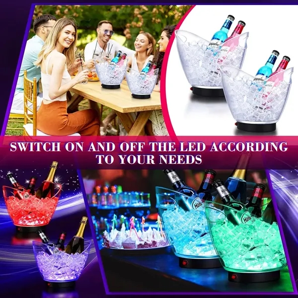 RGB Colorful Changing LED Ice Buckets - RGB Colorful Changing LED Ice Buckets - Image 3 of 4