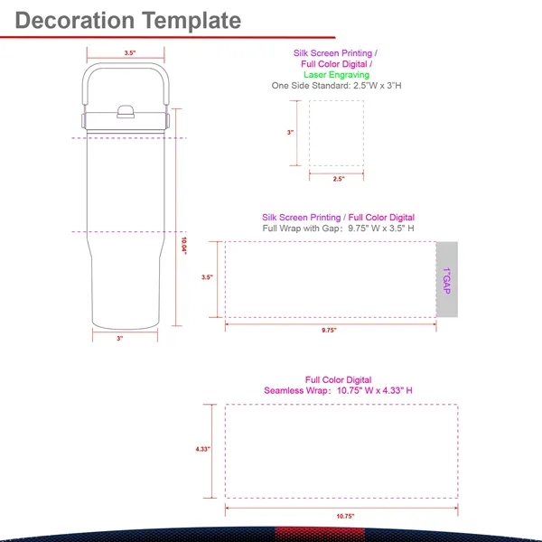 30 oz. Sleek Travel Mug - 30 oz. Sleek Travel Mug - Image 2 of 7