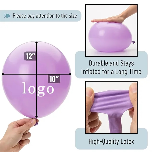 100 Pack 10 inch Round Macaron Latex Balloons - 100 Pack 10 inch Round Macaron Latex Balloons - Image 1 of 3