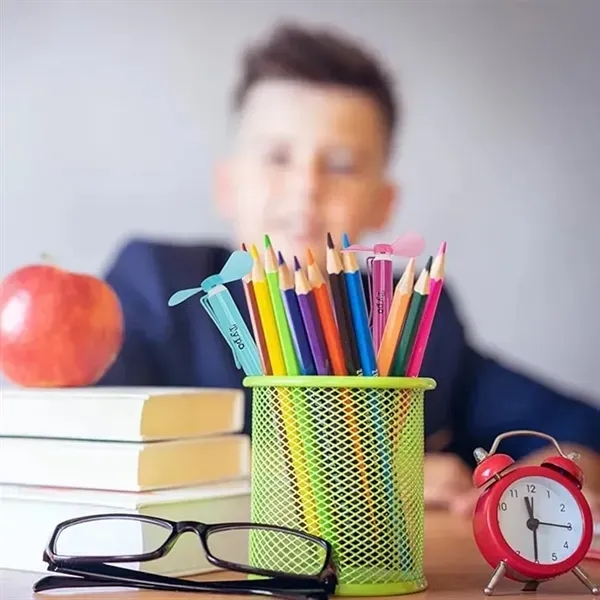 Mini Fan with Ballpoint Multifunction Metal Pens - Mini Fan with Ballpoint Multifunction Metal Pens - Image 1 of 3