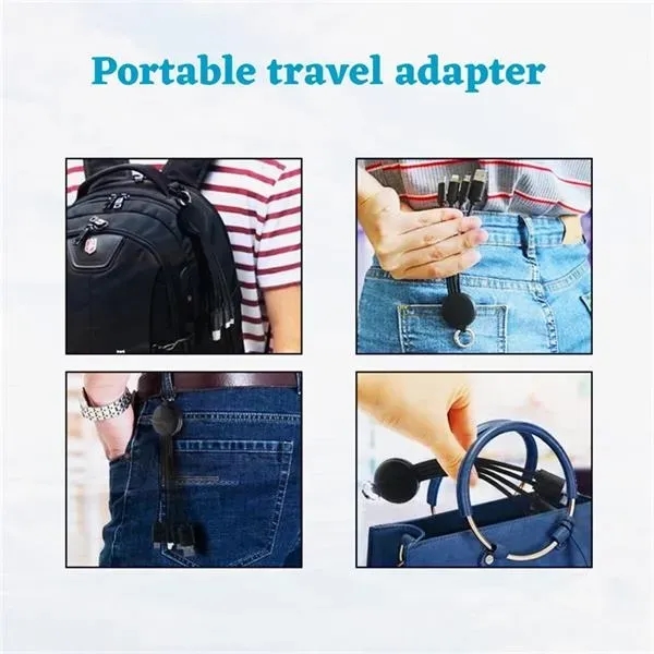 3 in 1 Multi USB Charger Charging Cable Cord - 3 in 1 Multi USB Charger Charging Cable Cord - Image 2 of 4