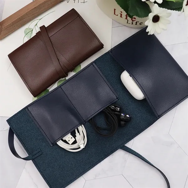 Portable travel electronic accessory cord organizer case - Portable travel electronic accessory cord organizer case - Image 4 of 4