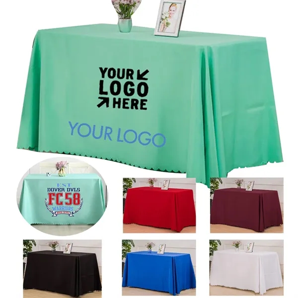 Custom Logo Pattern 6FT Table Cloth Cover - Custom Logo Pattern 6FT Table Cloth Cover - Image 0 of 1