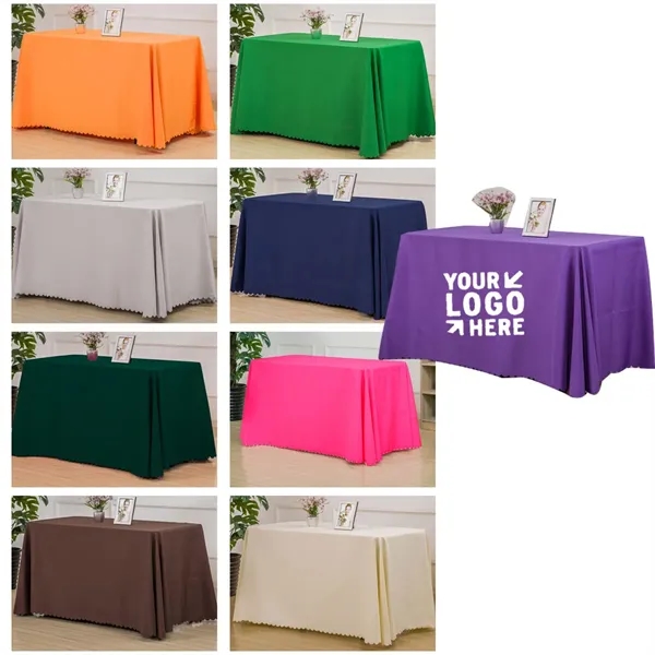 Custom Logo Pattern 6FT Table Cloth Cover - Custom Logo Pattern 6FT Table Cloth Cover - Image 1 of 1