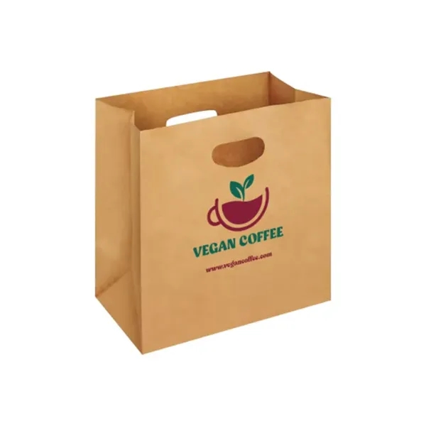 Printed Die-Cut Handle Bags - Brown (Single Sided) - Printed Die-Cut Handle Bags - Brown (Single Sided) - Image 0 of 4