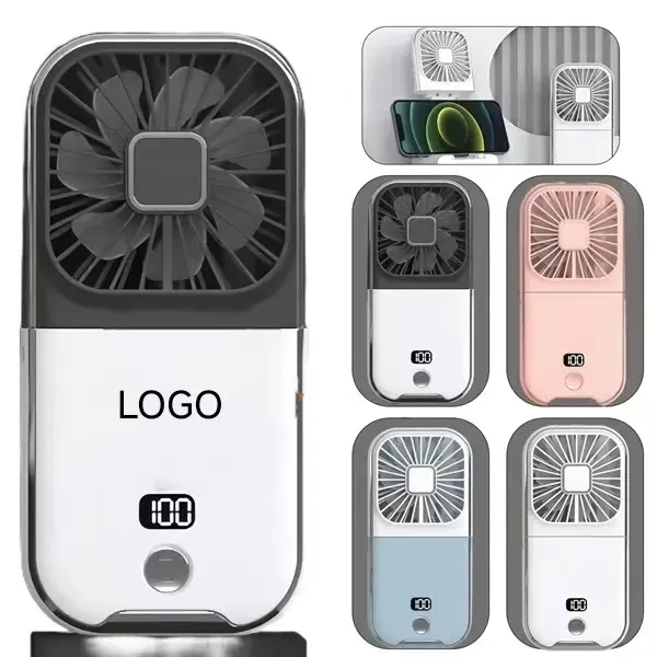 Portable Power Bank Mini Fan ,Handheld Foldable - Portable Power Bank Mini Fan ,Handheld Foldable - Image 0 of 4