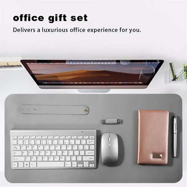 Desk mat wireless keyboard/mouse pen notebook business gift - Desk mat wireless keyboard/mouse pen notebook business gift - Image 2 of 4