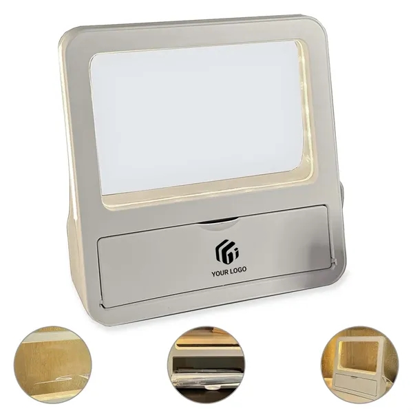 Desk reusable led dry erase note board with pen holder - Desk reusable led dry erase note board with pen holder - Image 0 of 4