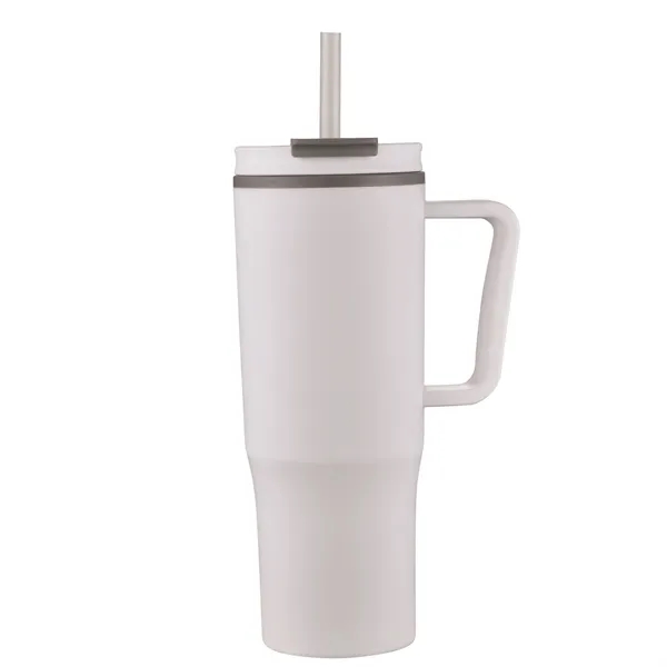 30oz Double Wall Plastic Travel Mug with Handle & Straw - 30oz Double Wall Plastic Travel Mug with Handle & Straw - Image 11 of 11