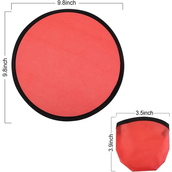 Round Polyester Folding Foldable Fan Flying Disc Flyer - Round Polyester Folding Foldable Fan Flying Disc Flyer - Image 5 of 9
