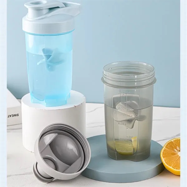 14oz Outdoor Sports And Fitness Plastic Shaker Bottle Cups - 14oz Outdoor Sports And Fitness Plastic Shaker Bottle Cups - Image 2 of 5