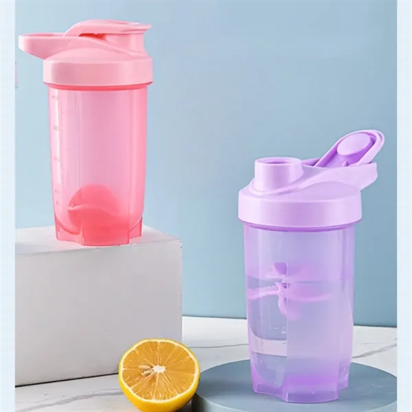 14oz Outdoor Sports And Fitness Plastic Shaker Bottle Cups - 14oz Outdoor Sports And Fitness Plastic Shaker Bottle Cups - Image 4 of 5