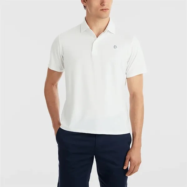 B. Draddy Men's Sport Ryan Solid Jersey Polo