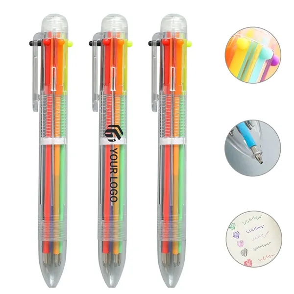 Office school 6-in-1 multicolor retractable ballpoint pen - Office school 6-in-1 multicolor retractable ballpoint pen - Image 0 of 4