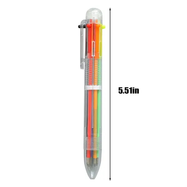 Office school 6-in-1 multicolor retractable ballpoint pen - Office school 6-in-1 multicolor retractable ballpoint pen - Image 1 of 4