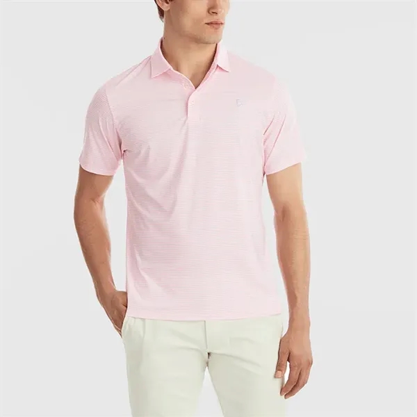 B. Draddy Men's Sport Jimmy Stripe Jersey Polo