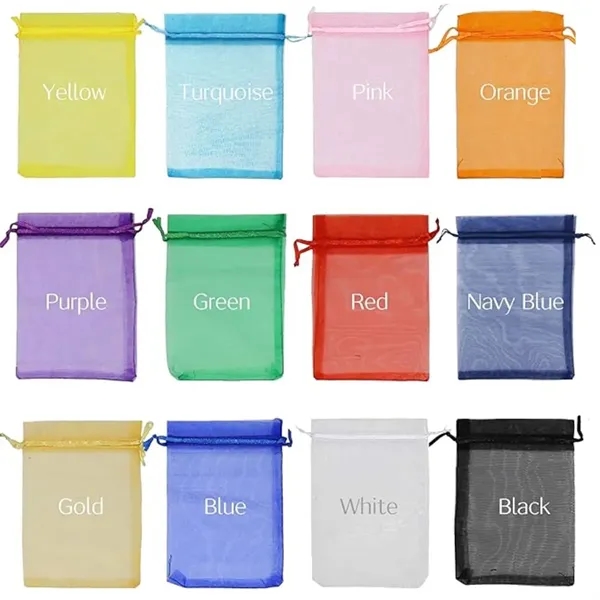 Custom Organza Drawstring Gift Bag - Custom Organza Drawstring Gift Bag - Image 4 of 4