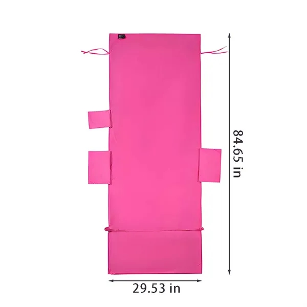 Beach chair towel chaise lounge cover with side pockets - Beach chair towel chaise lounge cover with side pockets - Image 1 of 4