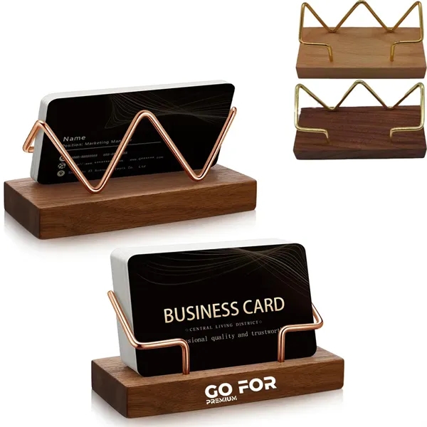 Wood Business Card Holder for Desk - Wood Business Card Holder for Desk - Image 0 of 5