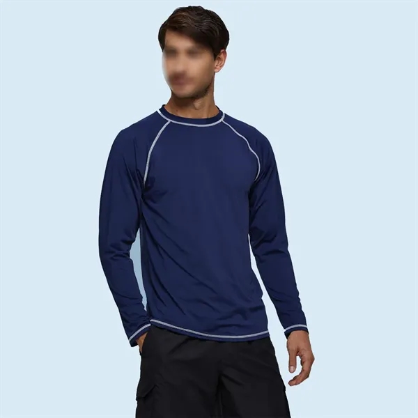 Swim beach long sleeve fishing sun shirts men rash guard - Swim beach long sleeve fishing sun shirts men rash guard - Image 2 of 4